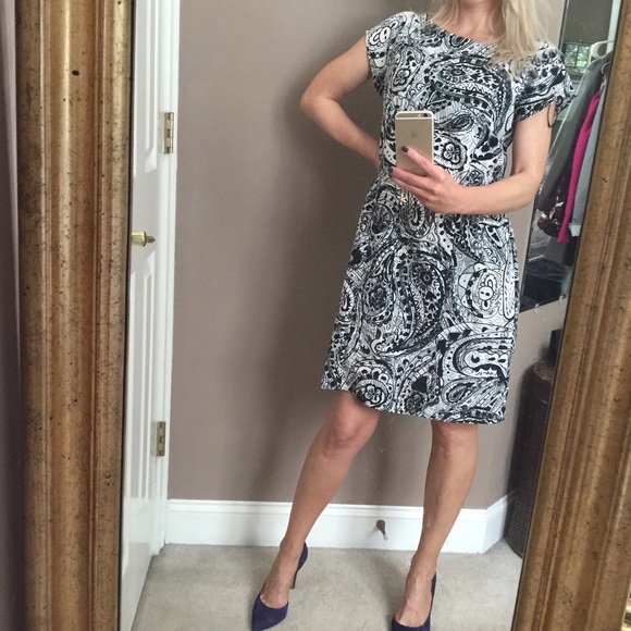 Mango Black & White Low Back Dress; size XS - Picture 1 of 4